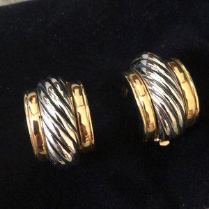 GOLD & SILVER TONED CLIP ON EARRINGS